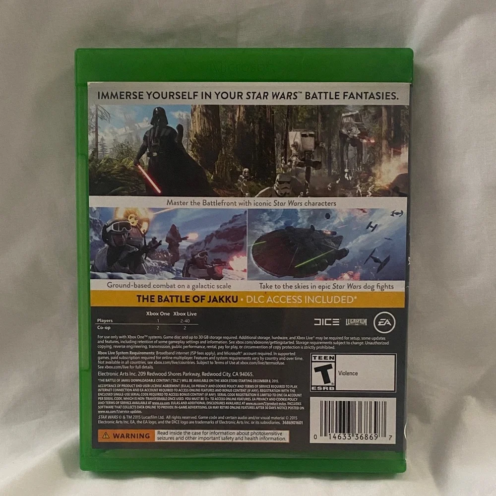 Microsoft Xbox One Star Wars Battlefront - (BIN 4)